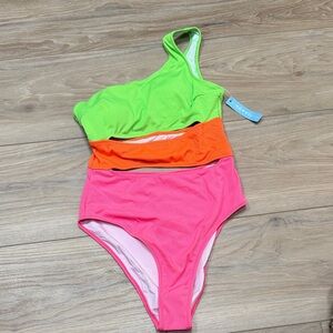 Popvil Color block Women’s One Piece Swimsuit